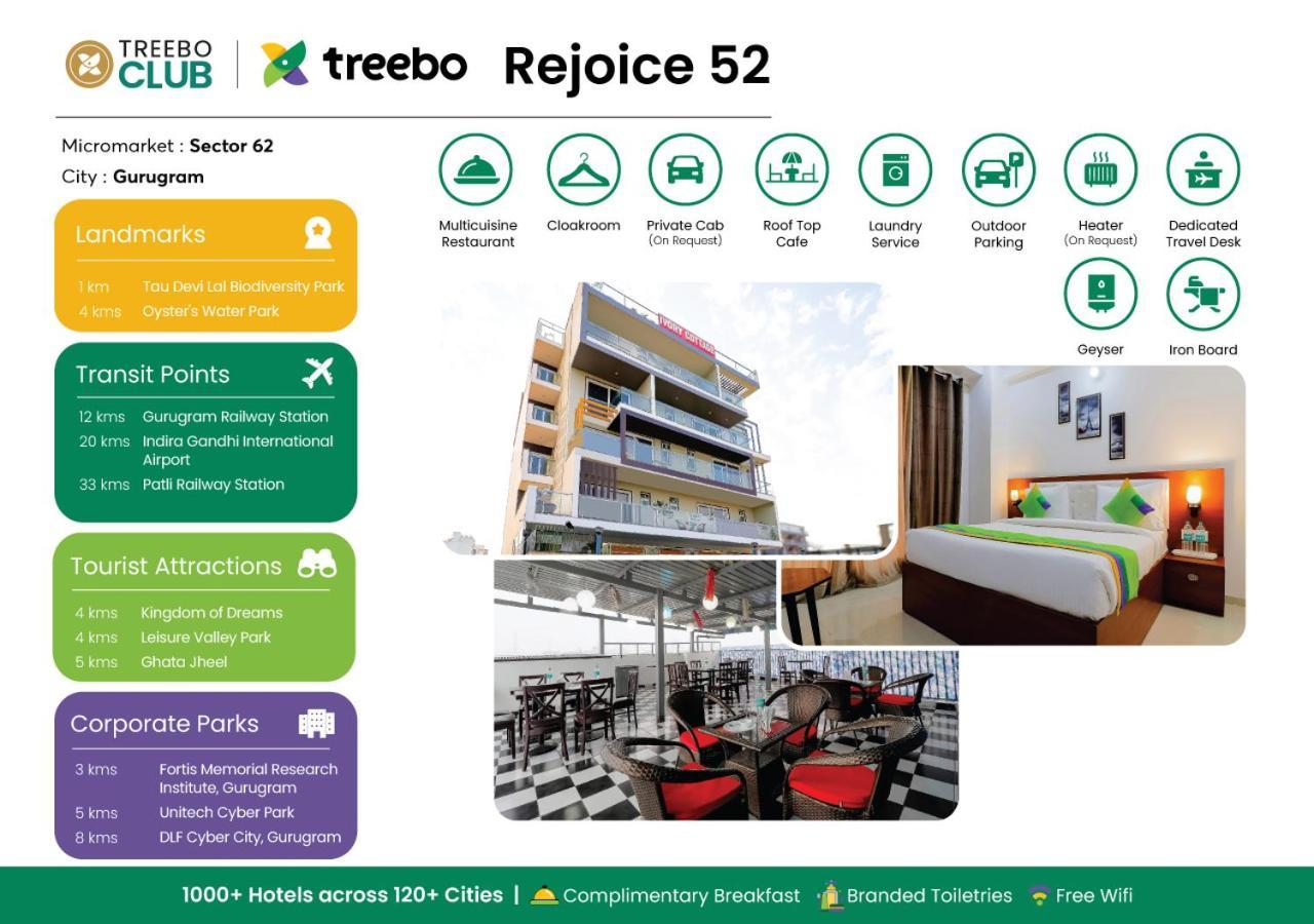 Treebo Rejoice 52 - 3Km From Huda City Metro Station Badshahpur Exteriér fotografie